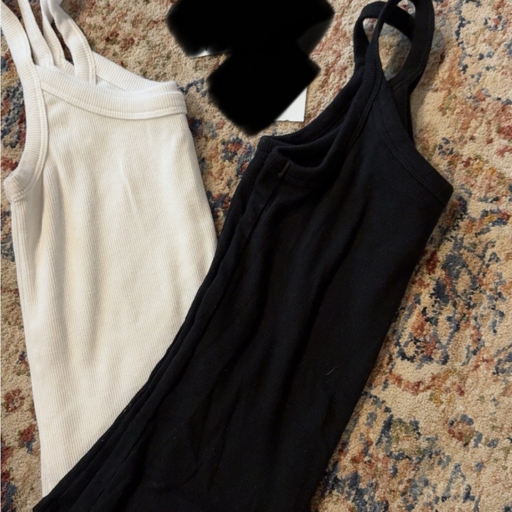 Old Navy Black and White Tank Tops